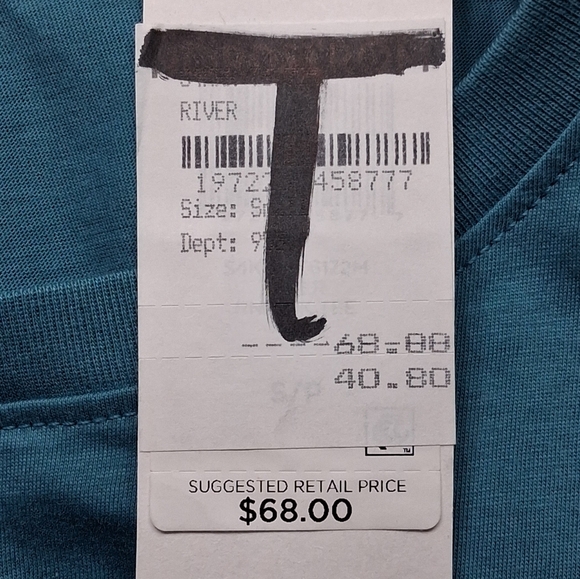 NWT Eileen Fisher Teal Tee Shirt Size S/P - Picture 14 of 14